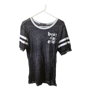 Miss Chievous Charcoal and White Graphic Tee